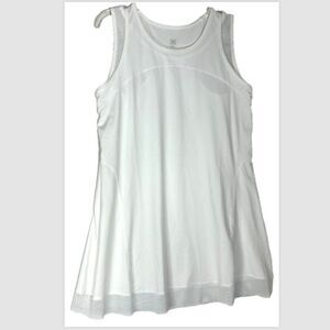 Tail activewear ladies Tennis whites Dress white Stretch XL mesh layer tunic